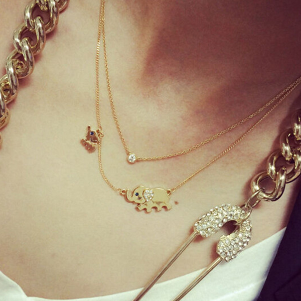 Save the sales elephants necklace